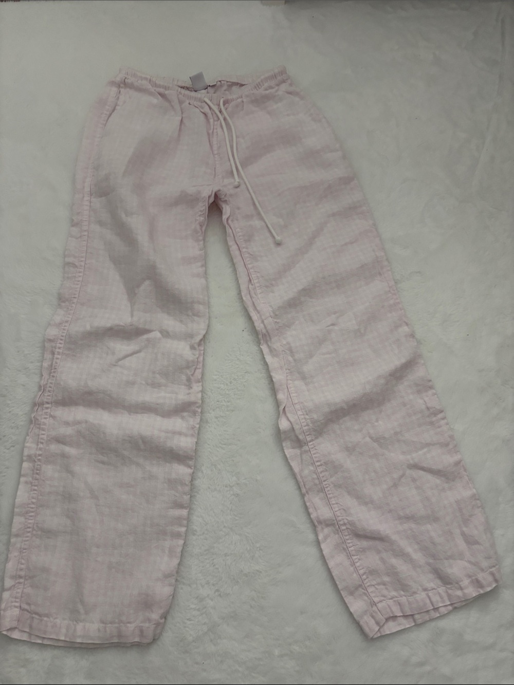 Aritzia pink linen pants
